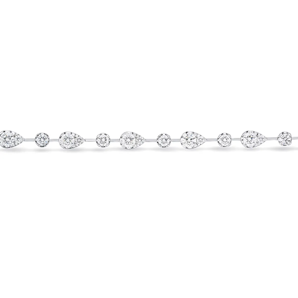 Vintage Petal Diamond Line Necklace