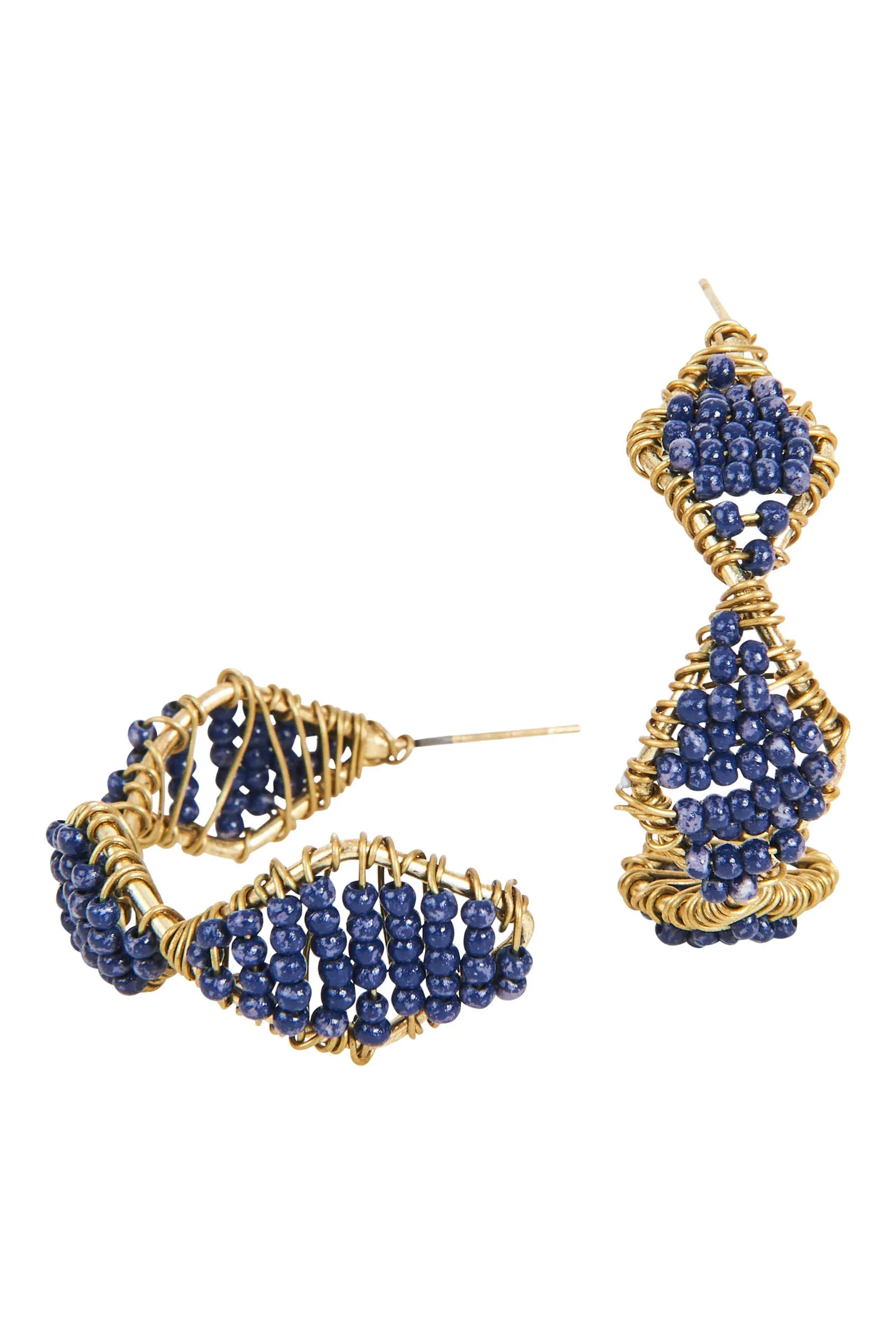 Vivid Bead Earring - Sapphire