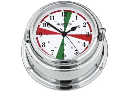 Wempe Bremen II Series Radio Room Clock 150mm - Chrome