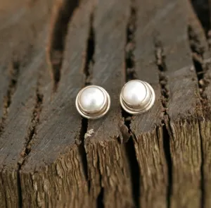 White Pearl Studs